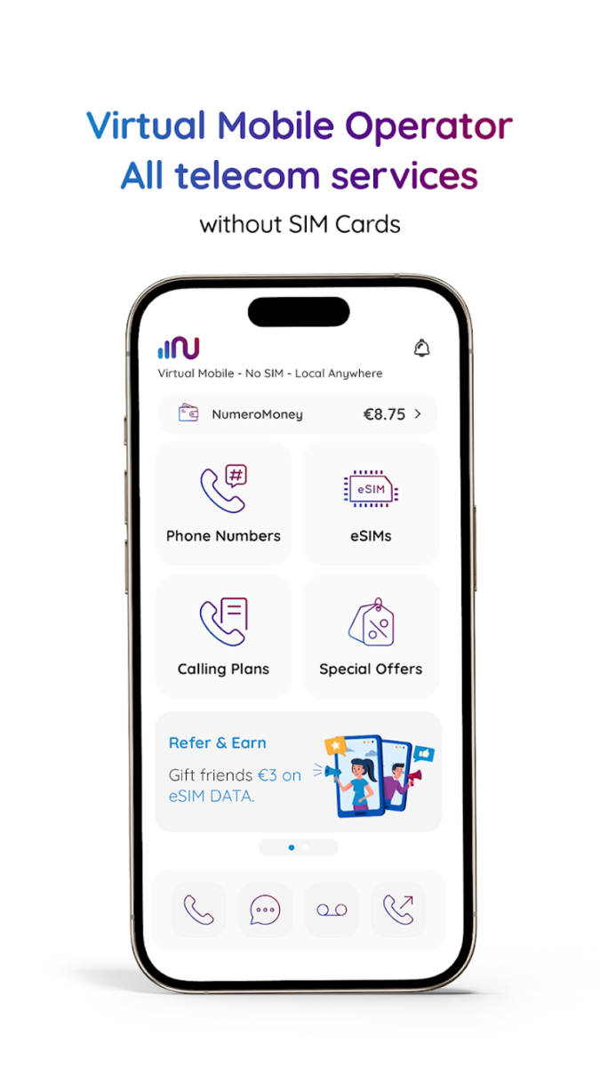  تطبيق eSIM Number: Virtual Numbers