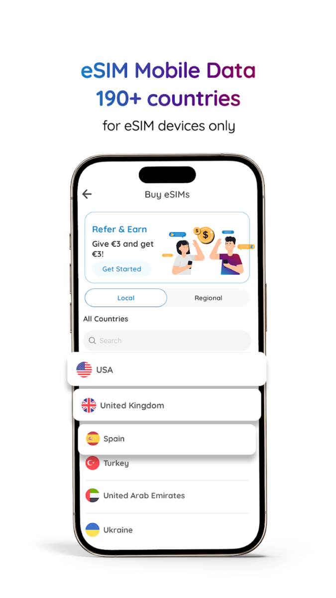  تطبيق eSIM Number: Virtual Numbers